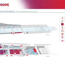 Map of London St Pancras International train station